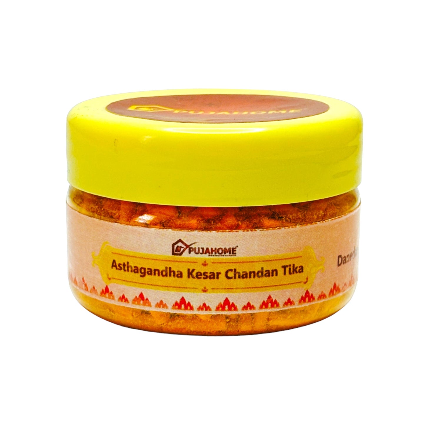 Pujahome Premium Asthagandha Kesar Chandan Tika Danedar 50 Gram Box