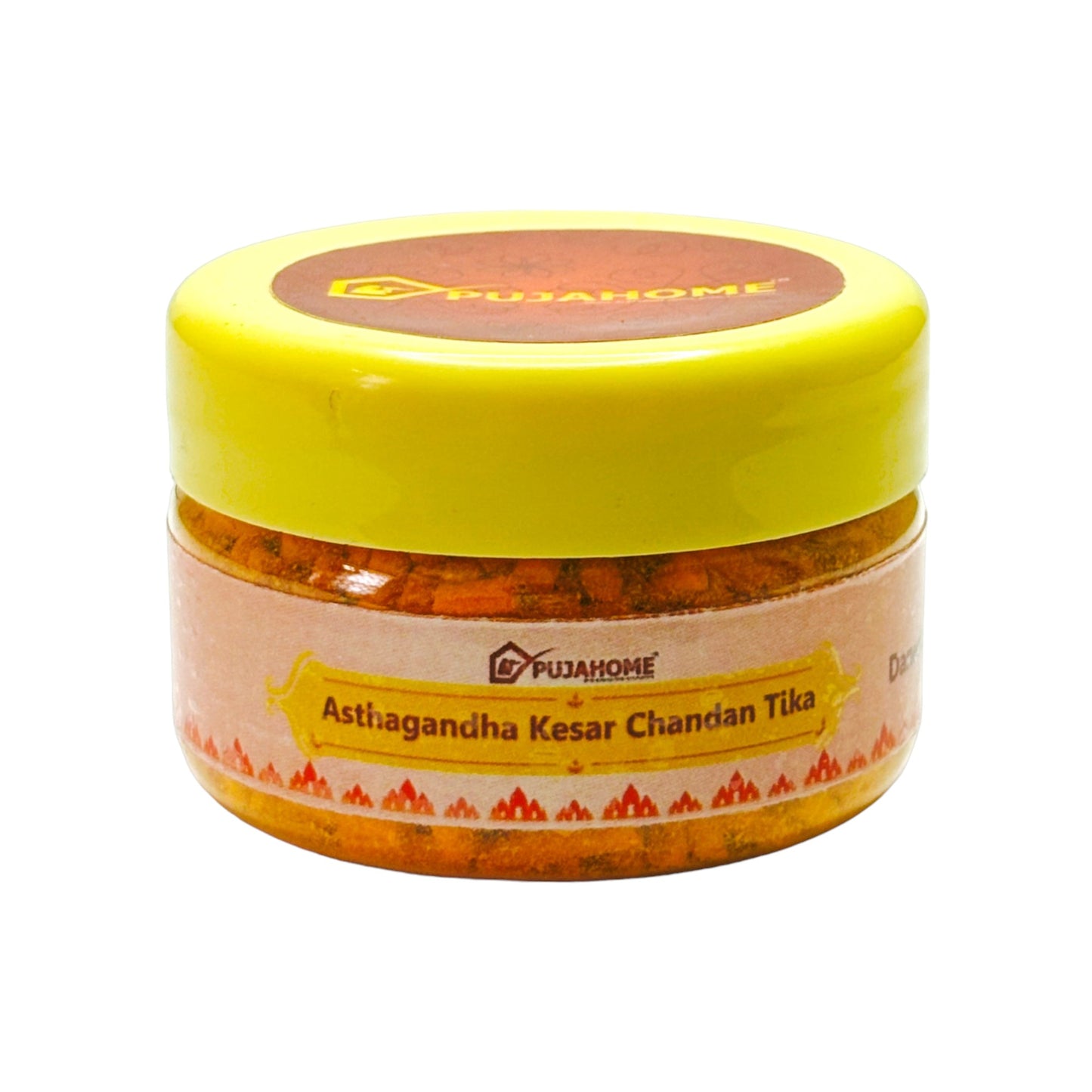 Pujahome Premium Asthagandha Kesar Chandan Tika Danedar 50 Gram Box