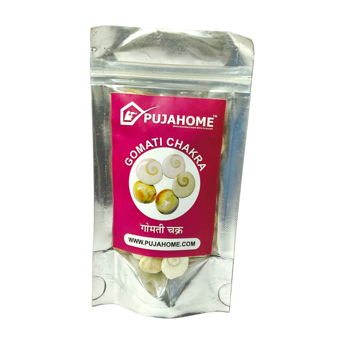 Pujahome Natural Gomati Chakra Original for Puja (White)