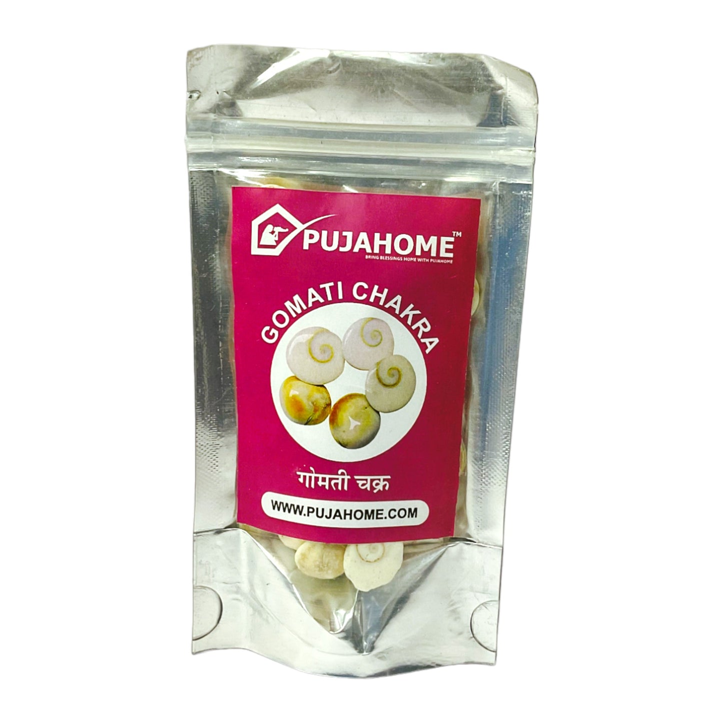 Pujahome Natural Gomati Chakra Original for Puja (White)