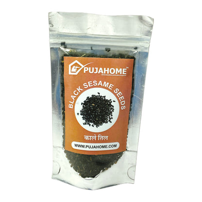 Pujahome Organic Black Sesame Seeds/Natural Black Till for Puja