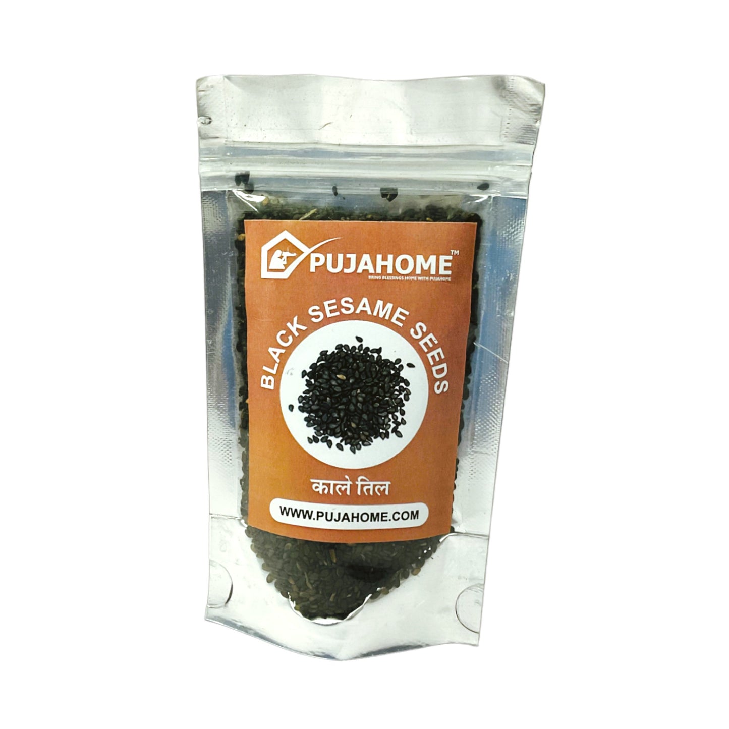 Pujahome Organic Black Sesame Seeds/Natural Black Till for Puja