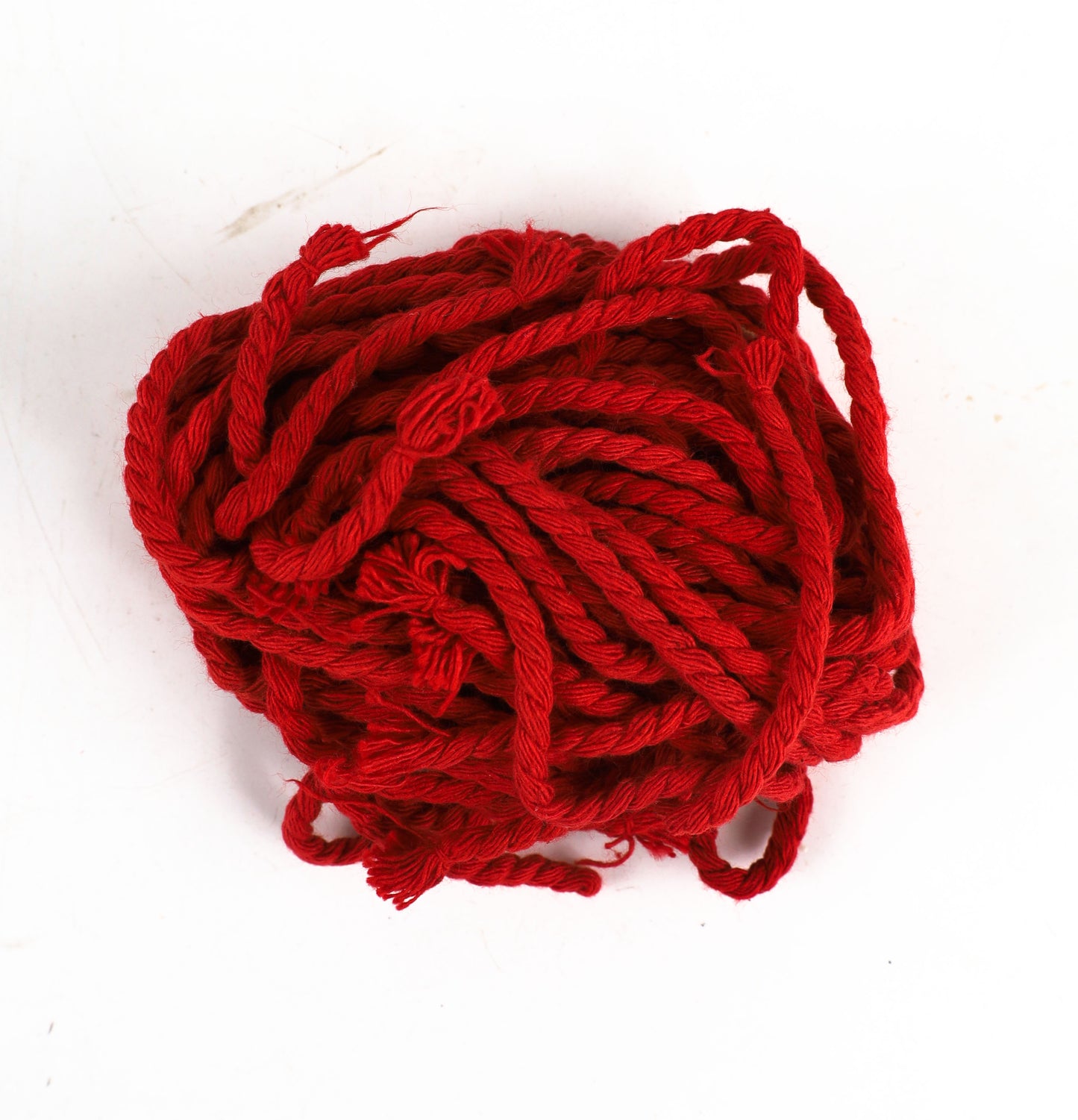 Pujahome Long Twisted Akhand Jyot Cotton Wicks Batti | Cotton (Red Color)