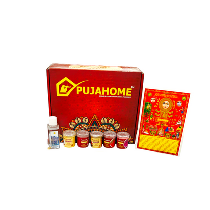 Pujahome Karwa Chauth Puja Samagri Kit with NavShringaar Saman (30+ Items)