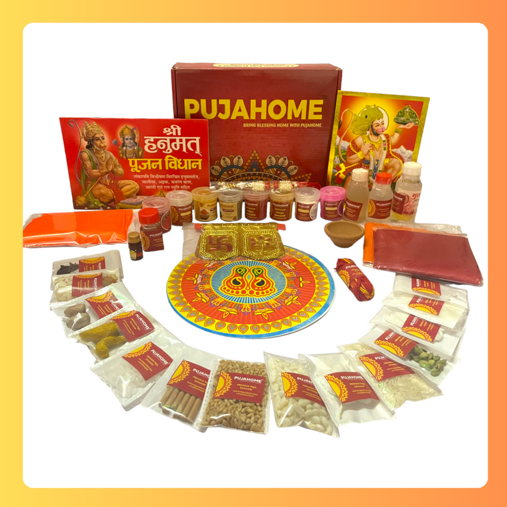 Pujahome Hanuman Puja Samagri Kit With Puja Book