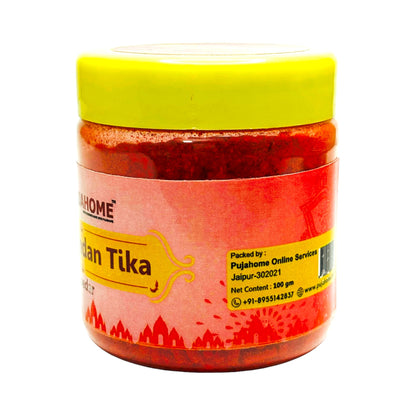 Pujahome Premium Lal Chandan Tika Danedar 100 Gram Box