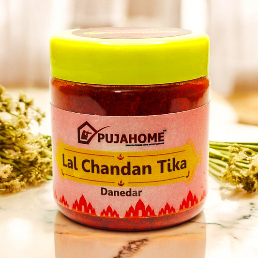 Pujahome Premium Lal Chandan Tika Danedar 100 Gram Box