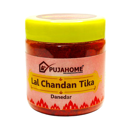 Pujahome Premium Lal Chandan Tika Danedar 100 Gram Box