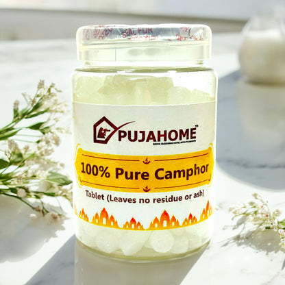 Pujahome Premium Camphor Tablets | Kapoor (100 Gram x 2)