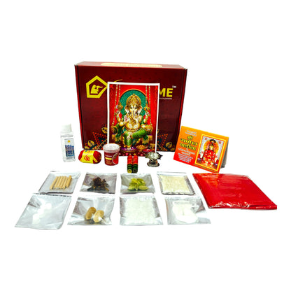 Pujahome Ganesh Puja Samagri Kit for Ganesh Chaturthi (Includes 16 Items)