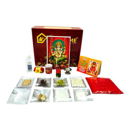 Pujahome Ganesh Puja Samagri Kit for Ganesh Chaturthi (Includes 16 Items)