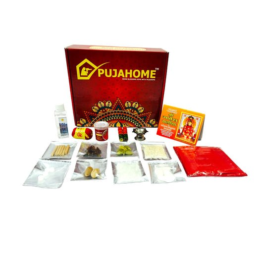 Pujahome Ganesh Puja Samagri Kit for Ganesh Chaturthi (Includes 16 Items)