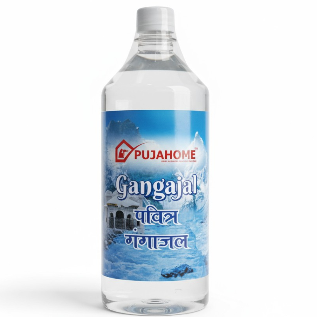 Pujahome Pure Gangajal – Sourced from Rishikesh | 100% Original Ganga Jal for Puja & Rituals (1000 ml)