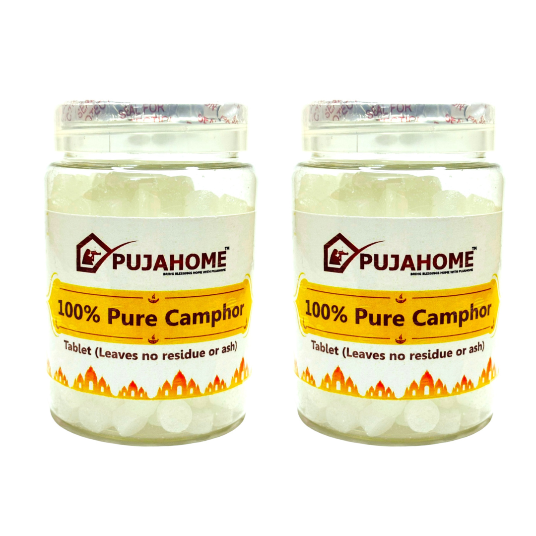 Pujahome Premium Camphor Tablets | Kapoor (100 Gram x 2)