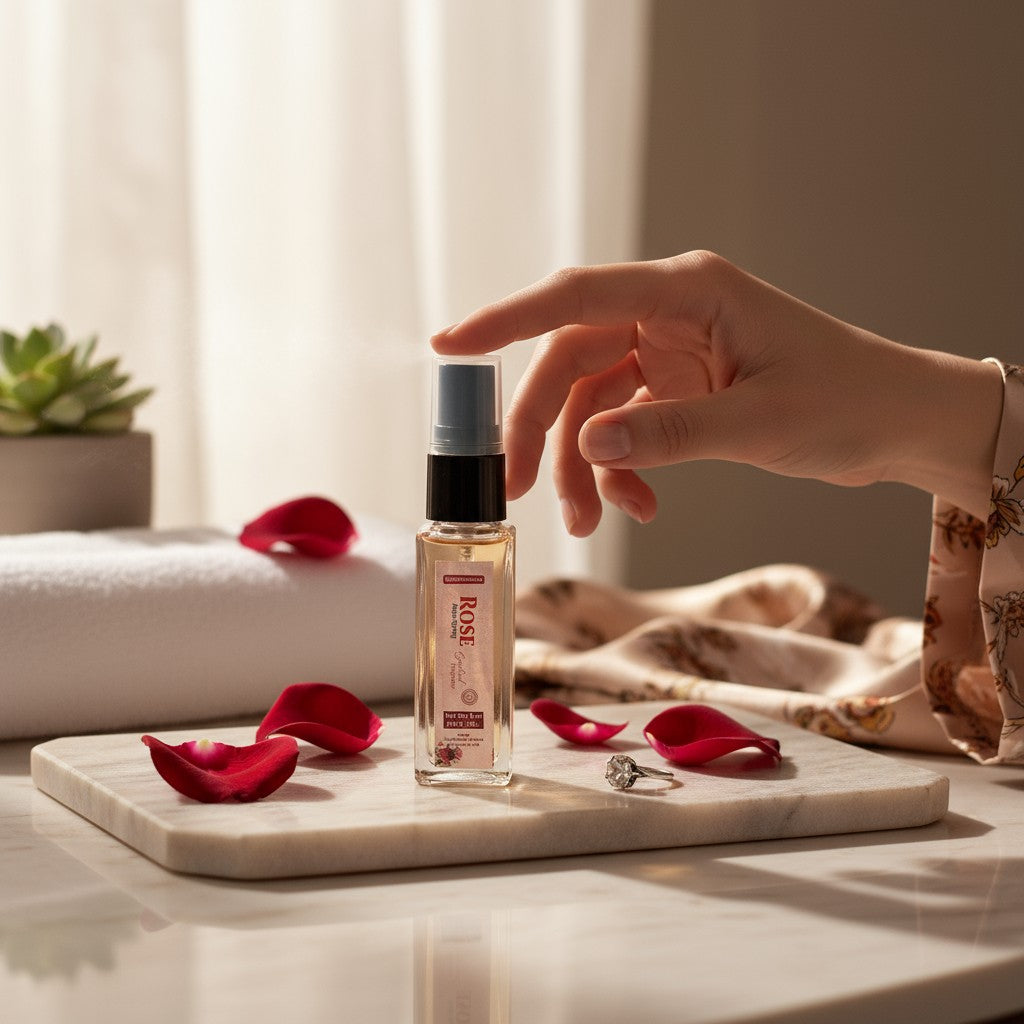 Pujahome Sugandhya Rose Itra For Puja 8ML | Premium Pooja Attar For Home And Mandir (Pack of 2)