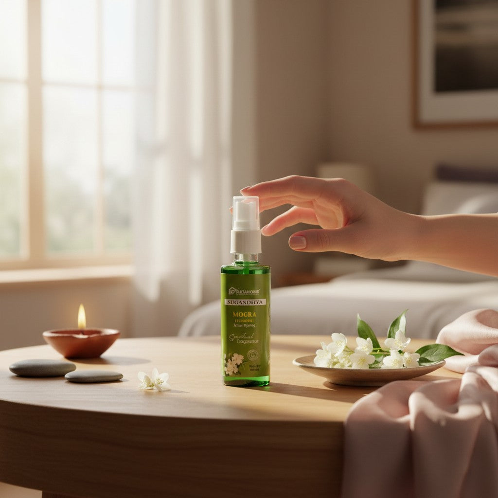 Pujahome Mogra Spray 100ml | Perfume Spray for Pooja Purpose(Pack of 1)