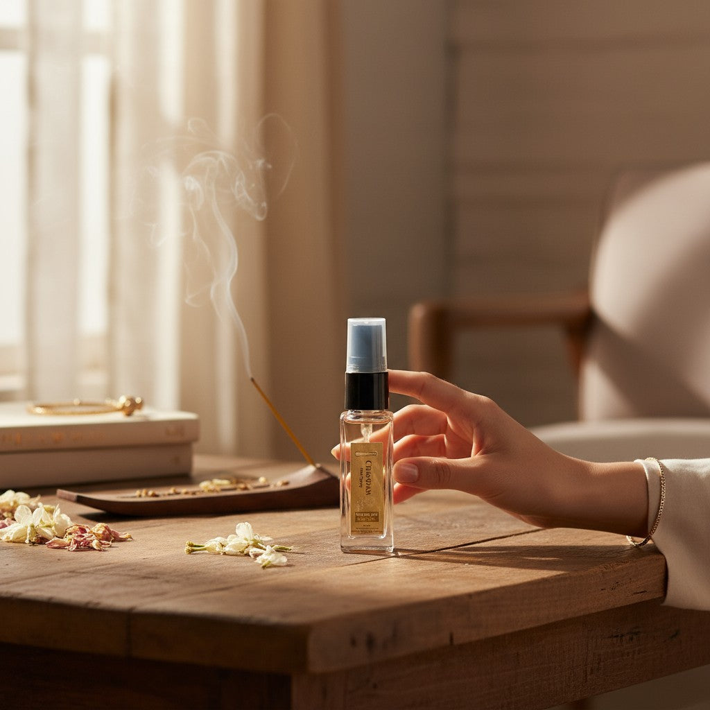 Pujahome Sugandhya Chandan Itra For Puja 8ML | Premium Pooja Attar For Home And Mandir (Pack of 1)