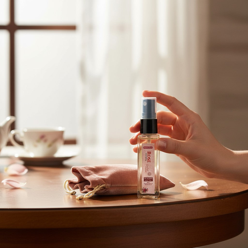 Pujahome Sugandhya Rose Itra For Puja 8ML | Premium Pooja Attar For Home And Mandir (Pack of 1)