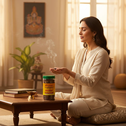 Pujahome 100% Pure and Natural | Mixture of Various Dried Herbal Roots and Leaves for Vedic Yagya Pujan 400 Gram Jar (Pack of 3)