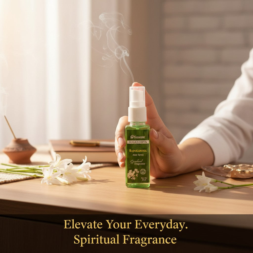 Pujahome Rajnigandha Spray 50ml | Perfume Spray for Pooja Purpose (Pack of 2)