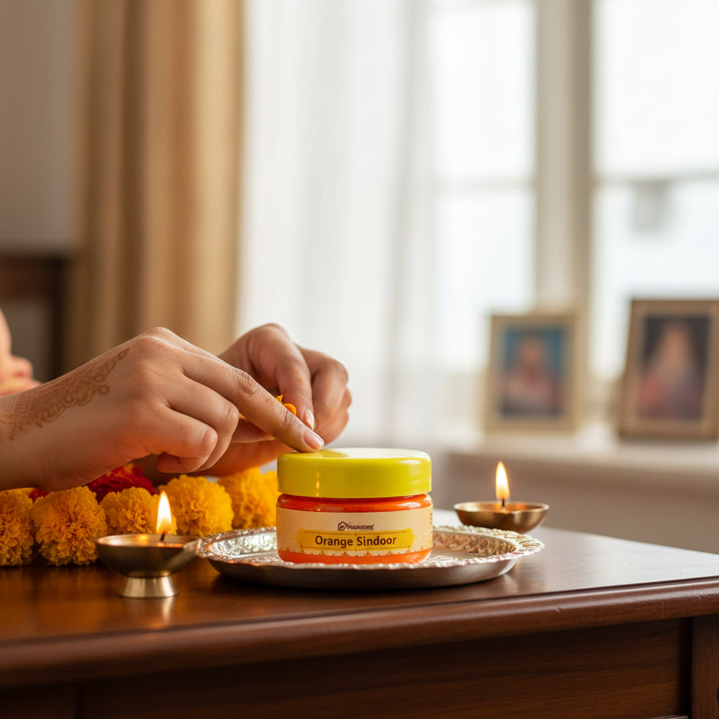 पूजाहोम मूल प्रीमियम गुणवत्ता हनुमान जी सिंदूर | 100% शुद्ध नारंगी सिंदूर (100 ग्राम)