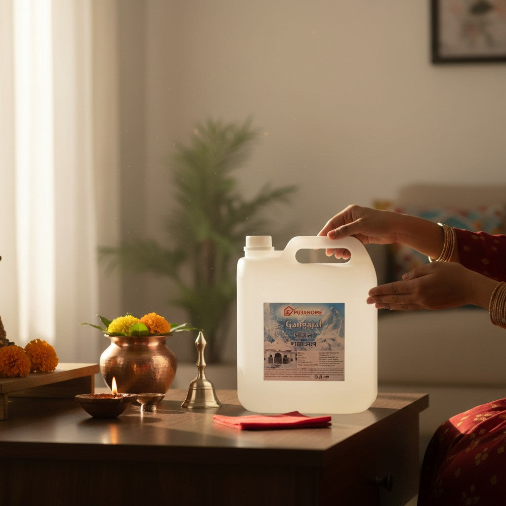 पूजा के लिए पूजाहोम गंगोत्री गंगा जल बोतल - 500 मिलीलीटर