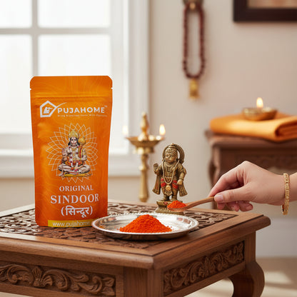 पूजाहोम ओरिजिनल हनुमान जी सिन्दूर | नारंगी सिन्दूर | 100% शुद्ध हनुमान जी पूजा सिन्दूर | हनुमान चोला सिन्दूर