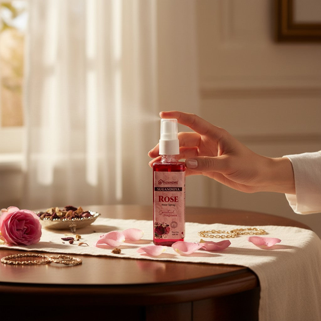 Pujahome Rose Spray 100ml | Perfume Spray for Pooja Purpose(Pack of 1)