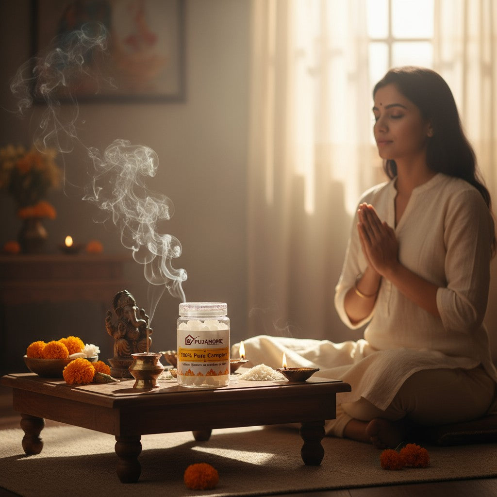 Pujahome 100% Pure Camphor Tablets (Kapur / Kapoor / Kapooram) – 100g