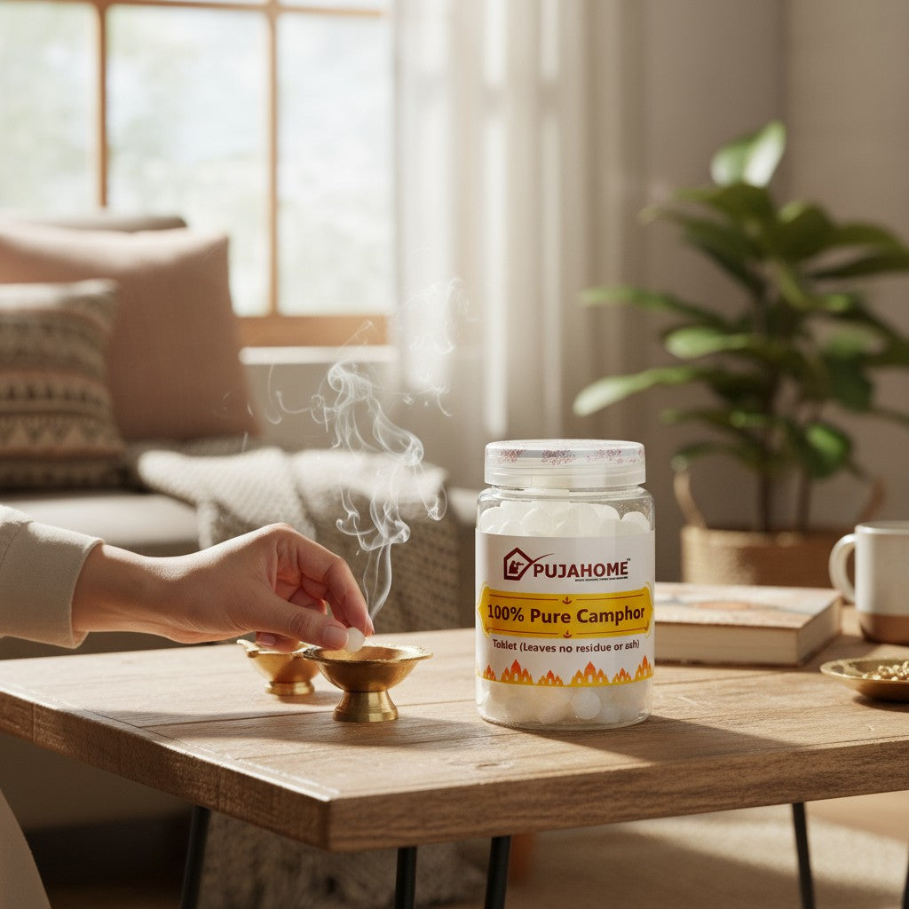 Pujahome 100% Pure Camphor Tablets (Kapur / Kapoor / Kapooram) – 100g