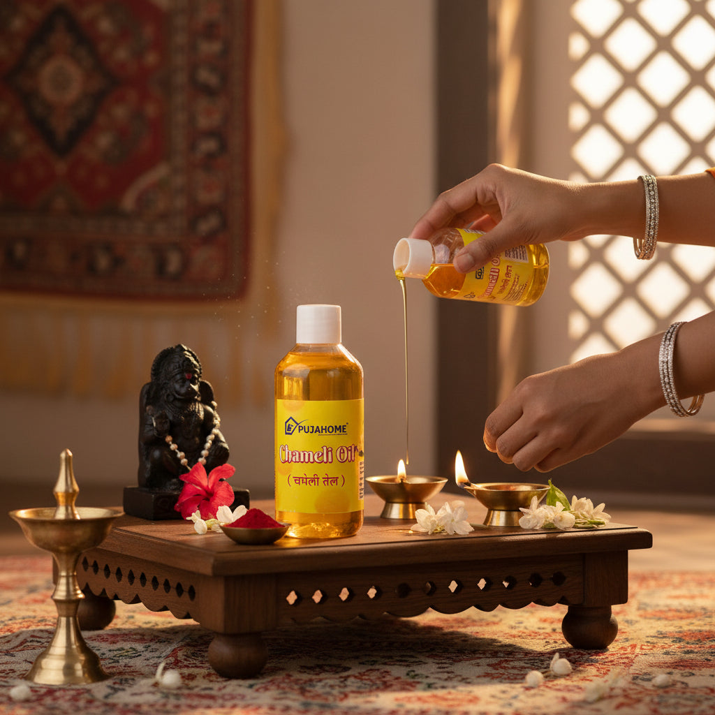 पूजा के लिए पूजहोम चमेली तेल 200 मिली बोतल