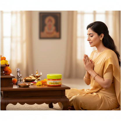 पूजाहोम मूल प्रीमियम गुणवत्ता हनुमान जी सिंदूर | 100% शुद्ध नारंगी सिंदूर (100 ग्राम)