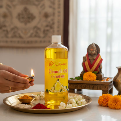 पूजा के लिए पूजहोम चमेली तेल ५०० मिली बोतल