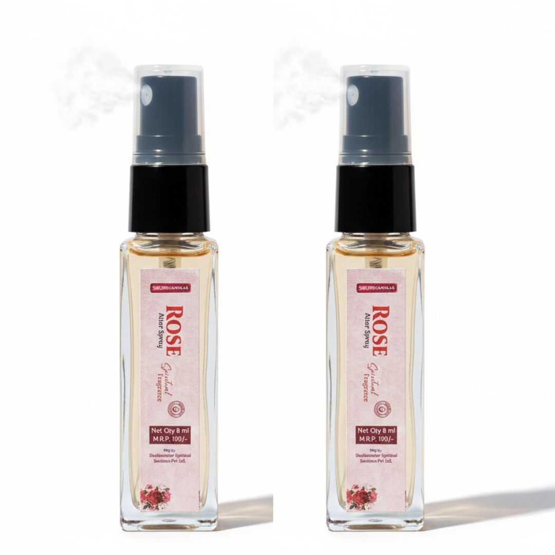 Pujahome Sugandhya Rose Itra For Puja 8ML | Premium Pooja Attar For Home And Mandir (Pack of 2)