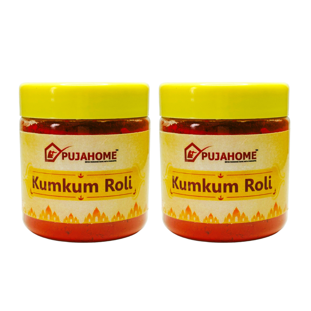 Pujahome Roli Pure Haldi Kumkum - Original Puja Roli | Natural & Pure kumkum (50g)