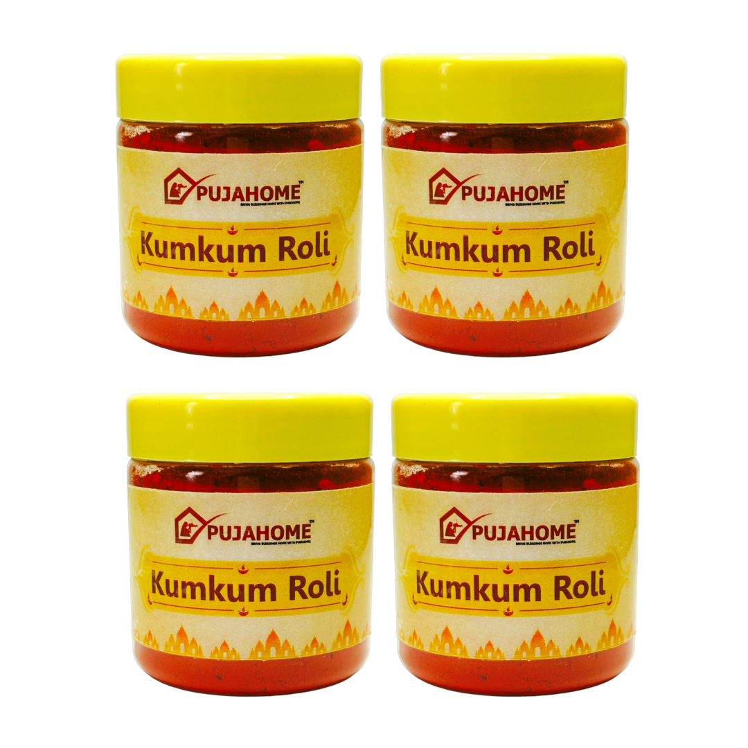 Pujahome Roli Pure Haldi Kumkum - Original Puja Roli | Natural & Pure kumkum (50g)