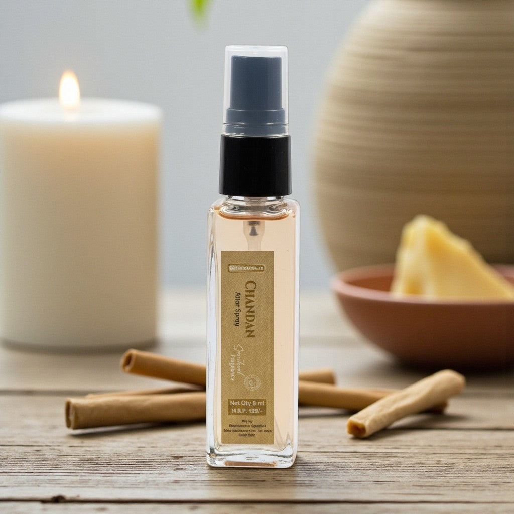 Pujahome Sugandhya Chandan Itra For Puja 8ML | Premium Pooja Attar For Home And Mandir (Pack of 2)