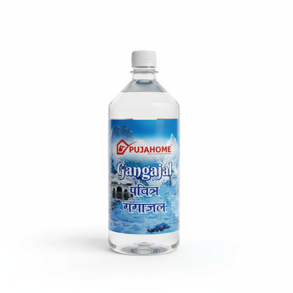 Pujahome Pure Gangajal – Sourced from Rishikesh | 100% Original Ganga Jal for Puja & Rituals (1000 ml)