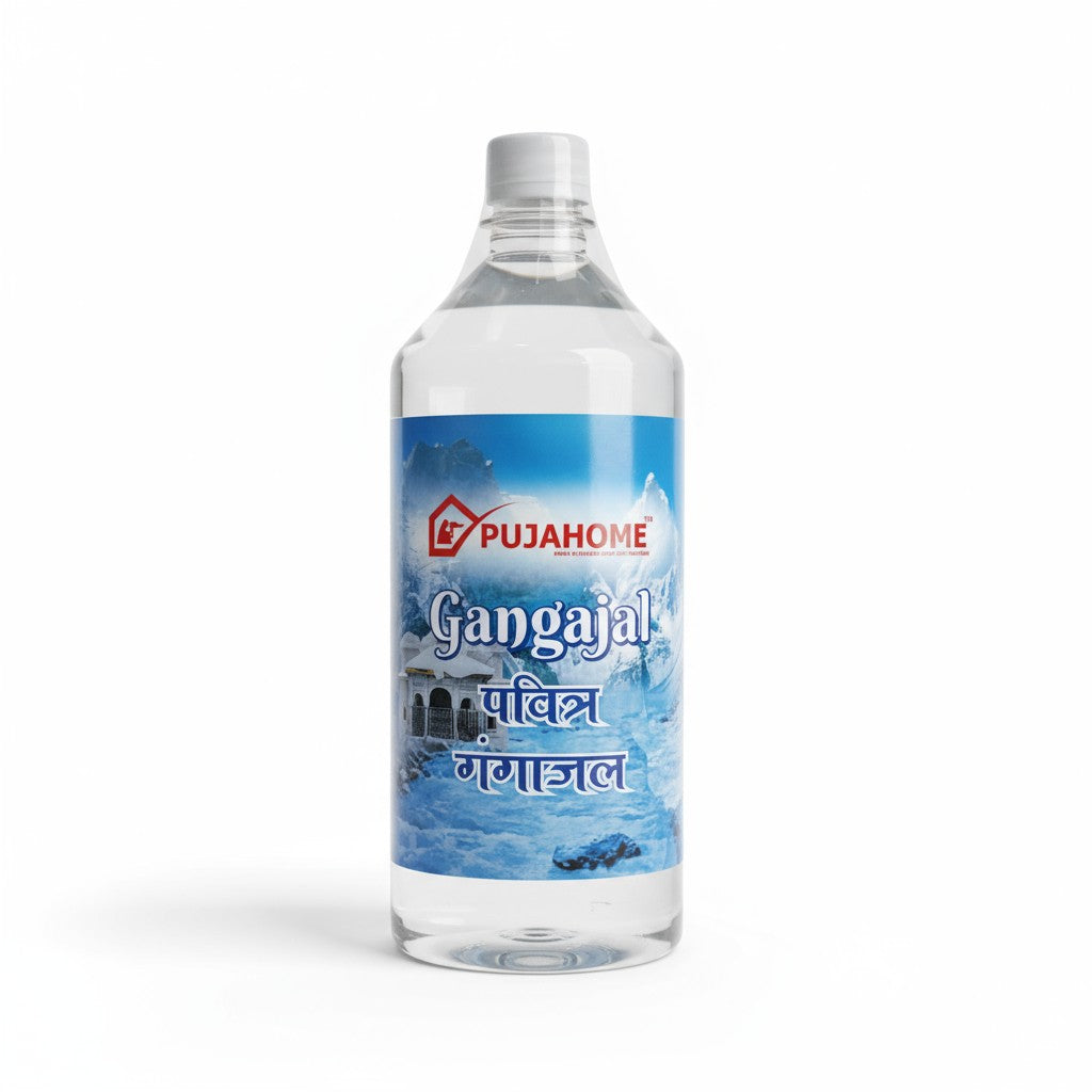 Pujahome Pure Gangajal – Sourced from Rishikesh | 100% Original Ganga Jal for Puja & Rituals (1000 ml)
