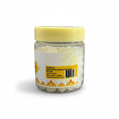 Pujahome 100% Pure Premium Camphor Tablets (Kapur / Kapoor / Kapooram) – 50g × 4 Packs