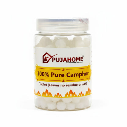 Pujahome 100% Pure Camphor Tablets (Kapur / Kapoor / Kapooram) – 100g