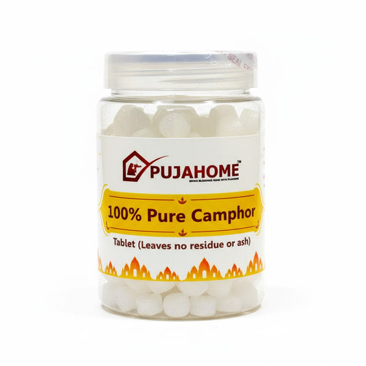 Pujahome 100% Pure Camphor Tablets (Kapur / Kapoor / Kapooram) – 100g