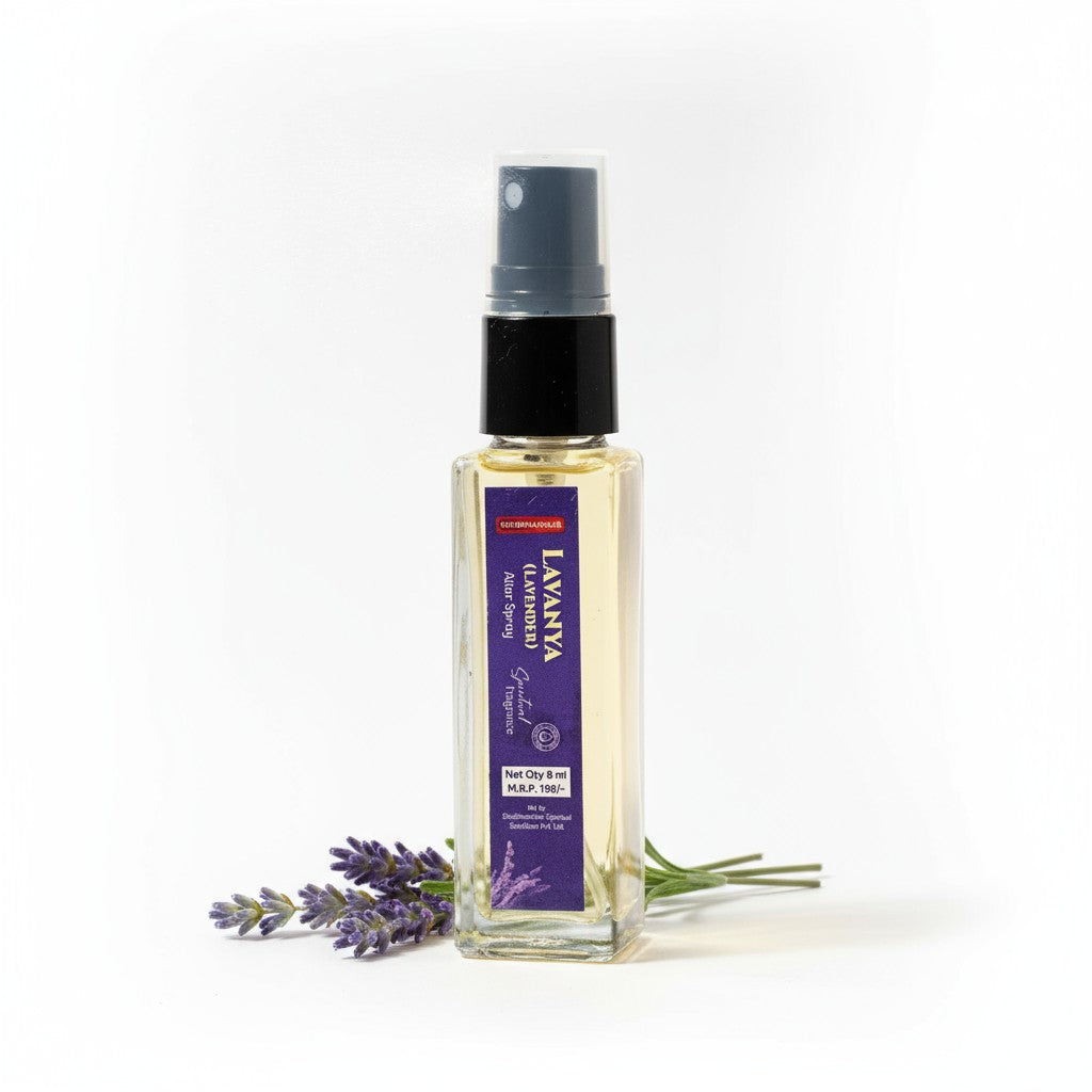 Pujahome Sugandhya Lavender Itra For Puja 8ML | Premium Pooja Attar For Home And Mandir (Pack of 1)