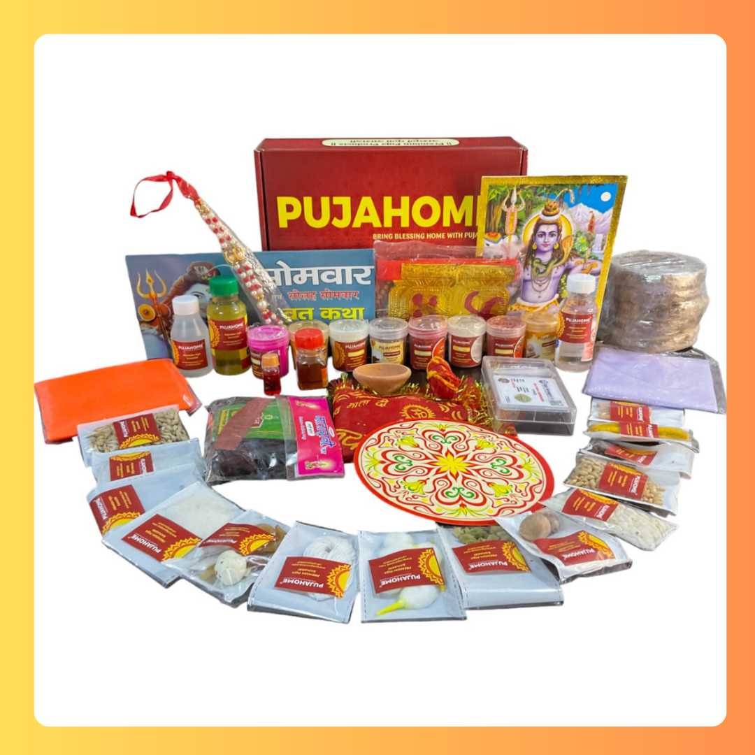 Pujahome Shiv Puja Samagri Kit   Shivratri Puja Kit (40+ Items) With D