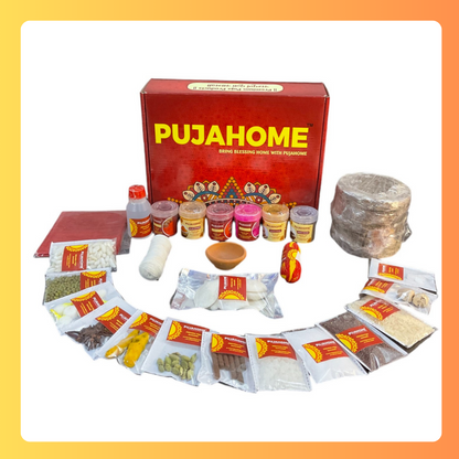 Pujahome Holi Pujan Samagri Kit (25+ Items) | Complete Holika Pujan Samagri Kit