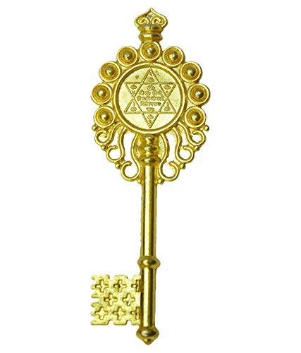 Pujahome Vastu Fengshui Kuber Kunji Key Golden 4.25 inches | Lucky Key | Attract Money & Abundance