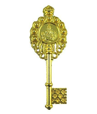 Pujahome Vastu Fengshui Kuber Kunji Key Golden 4.25 inches | Lucky Key | Attract Money & Abundance
