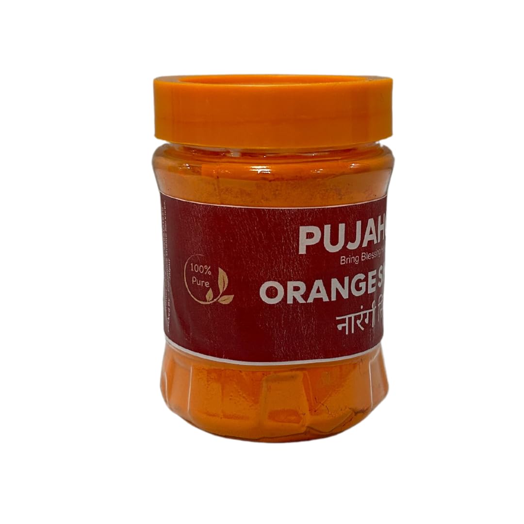 Pujahome Original Hanuman Ji Sindoor | Orange Sindoor |100% Pure Hanuman Ji Pooja Sindoor (100 Grams)