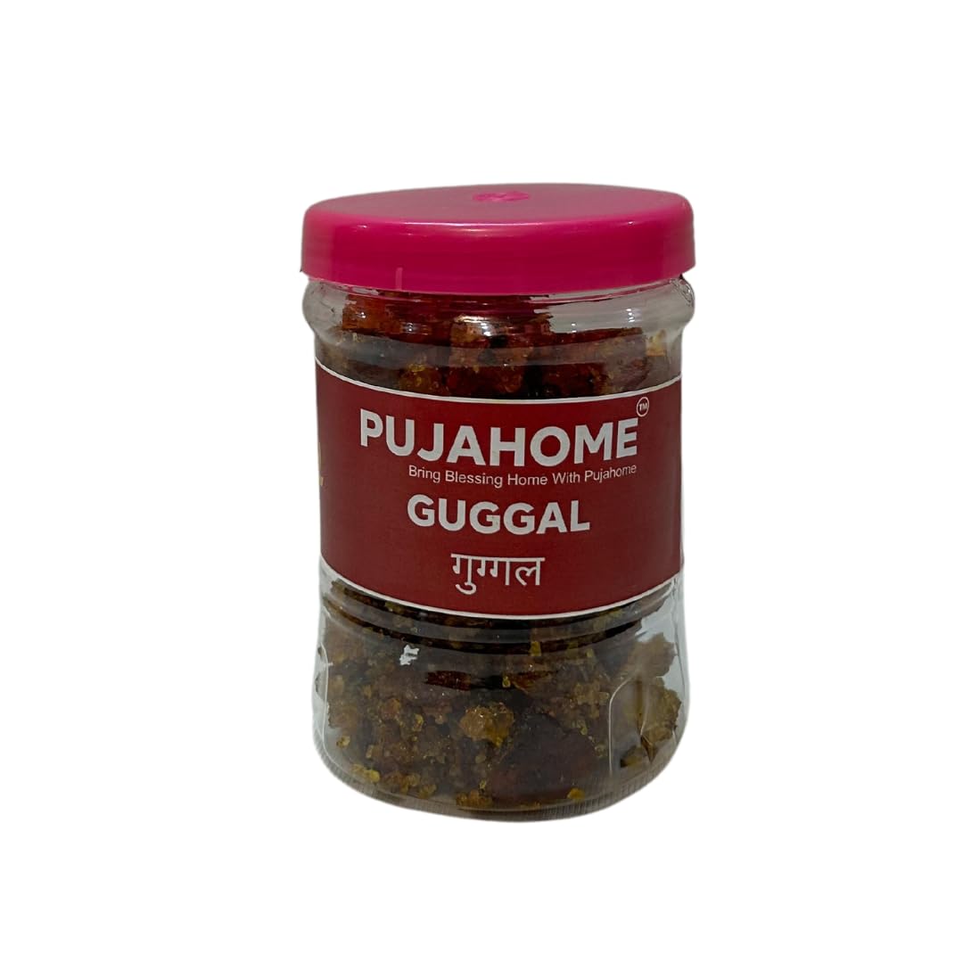 Pujahome Guggal (Pure, Natural) Guggal/Gugal/Guggul/Commiphora Guggal for Puja, Dhoop, Dhuni or Hawan (100 Gram Box)