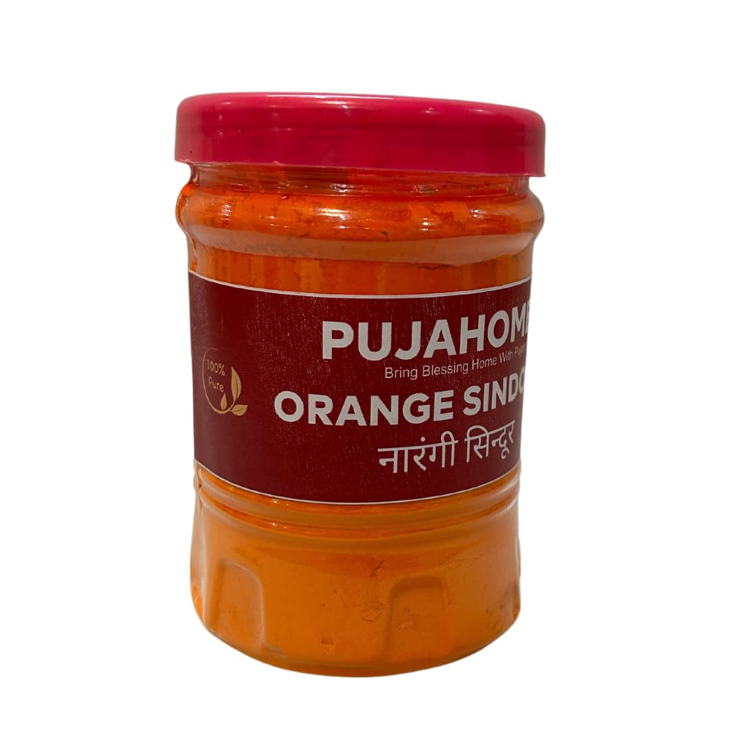 Pujahome Original Hanuman Ji Sindoor | Orange Sindoor |100% Pure Hanuman Ji Pooja Sindoor (400 Grams)
